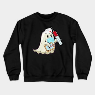 Ghost Nurse Halloween Costume Crewneck Sweatshirt